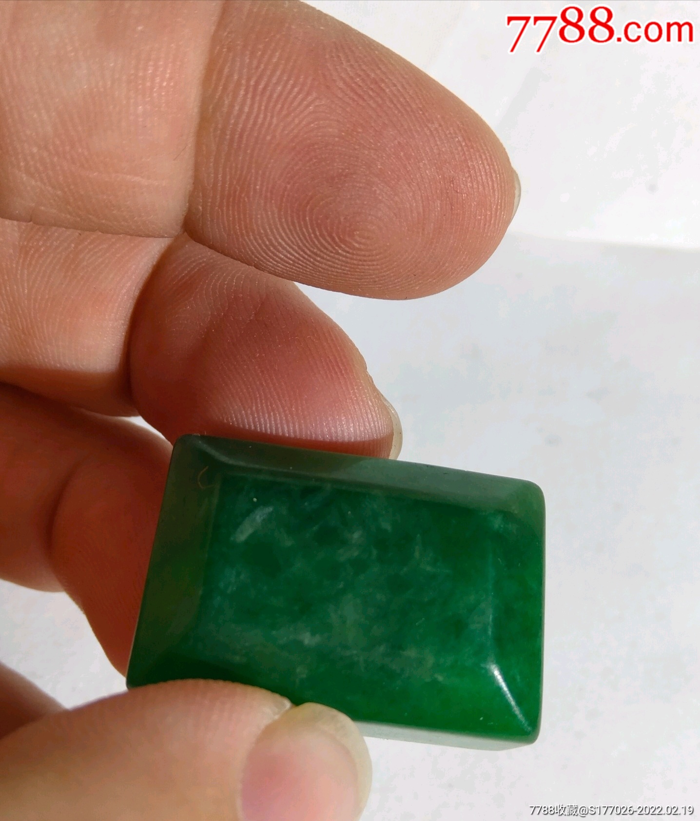 清代满绿翡翠帽正