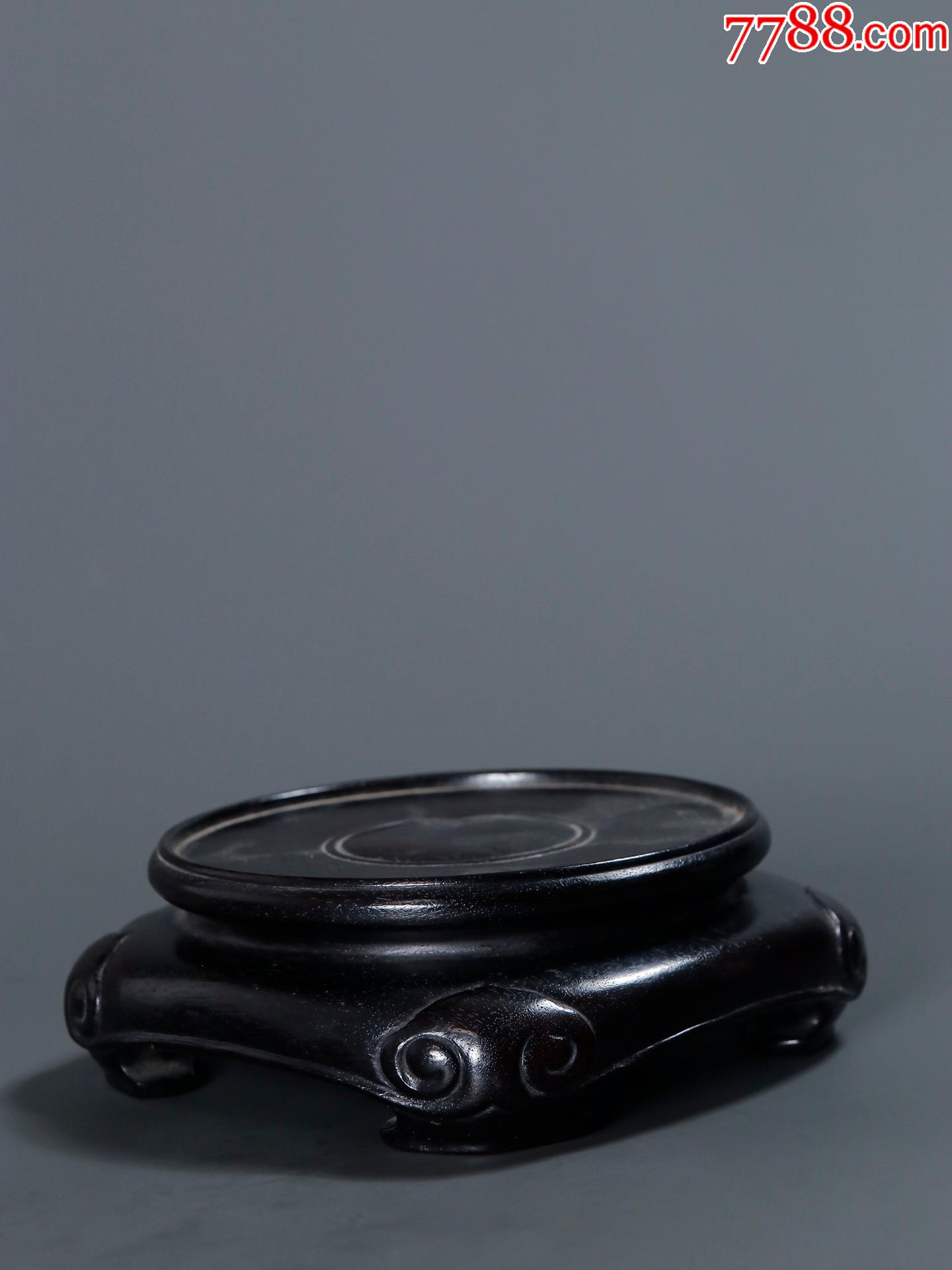 旧藏紫檀木回纹底座