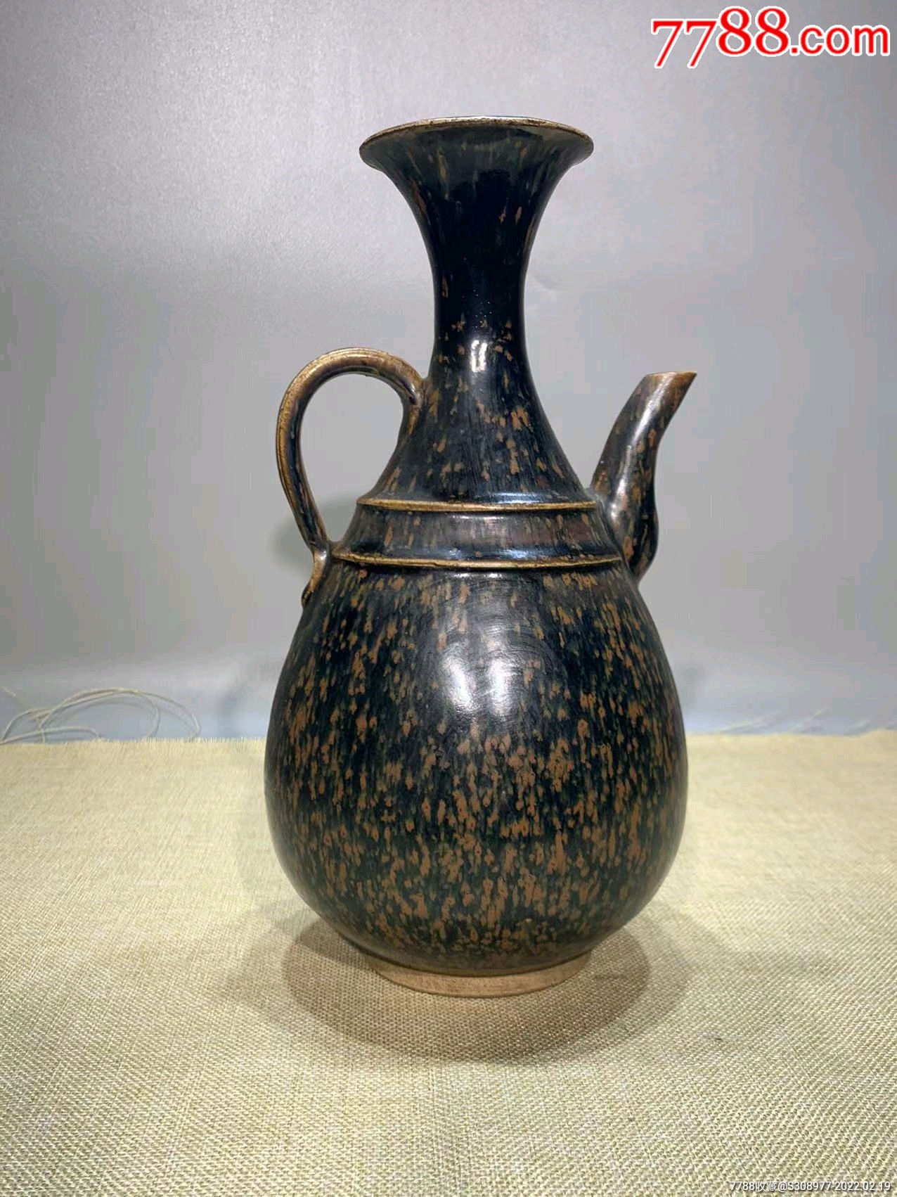 宋代铁锈斑执壶_黑瓷/天目瓷_收藏价格_鉴定交易_7788瓷器网