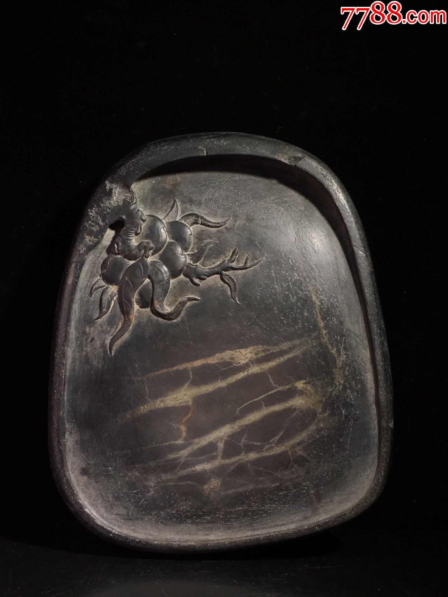 老坑冰纹端砚福寿齐天