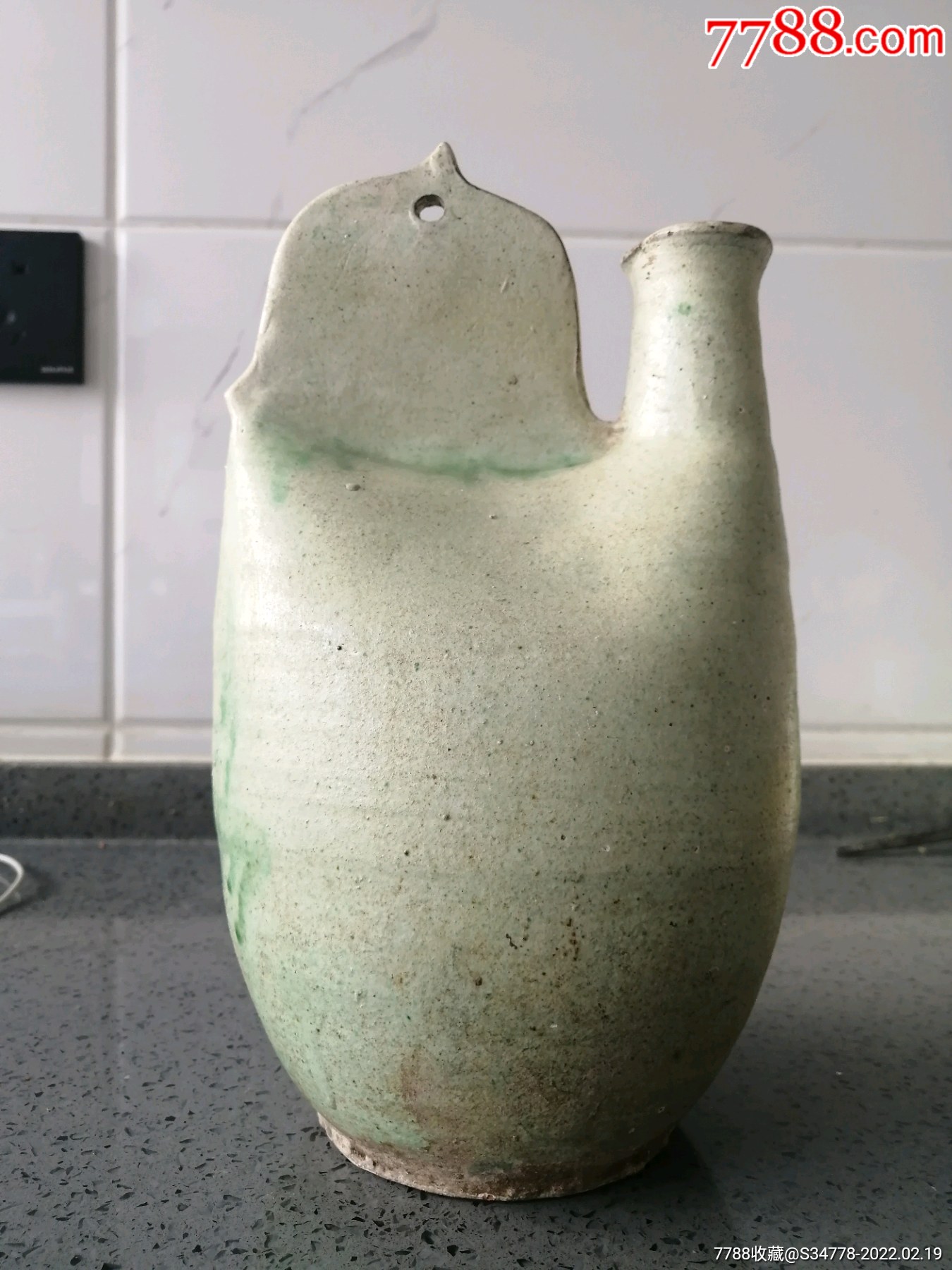 辽代鸡冠壶_绿釉瓷_第1张_7788印章收藏