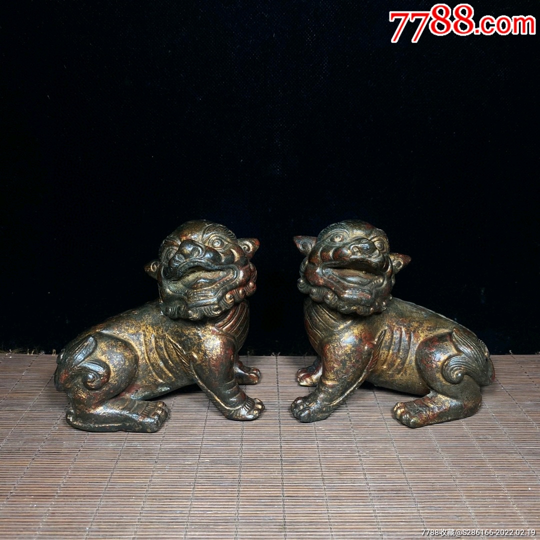 铜狮子一对,不议价_价格318元_第1张_7788商城__七七八八商品交易平台