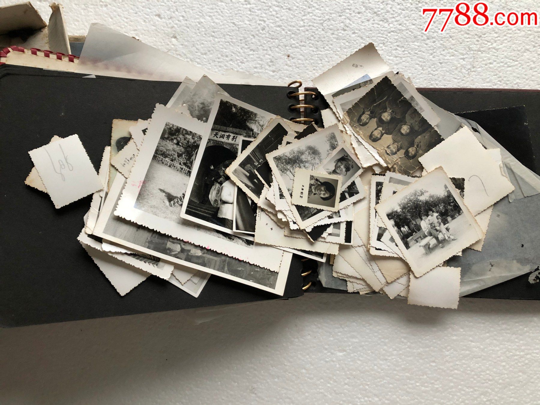 1981年上海纸品六厂制作老相册带一沓照片很多品如图