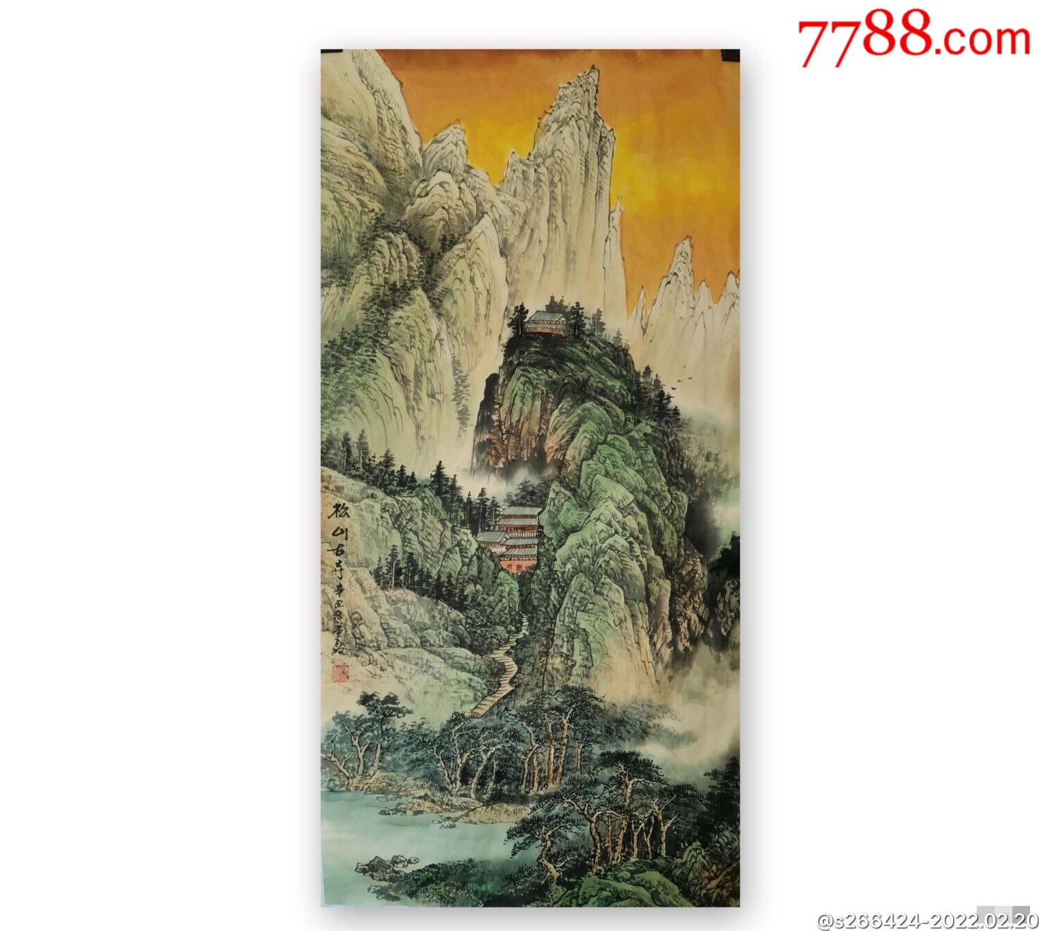 程云启(松山古寺)_山水国画原作_第2张_7788瓷器