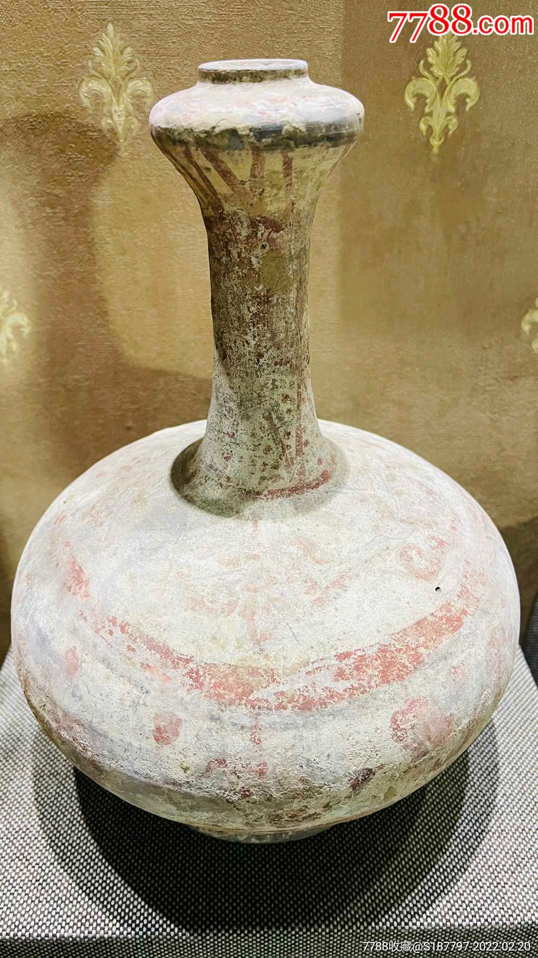 汉代彩绘蒜头瓶_彩陶_第7张_7788陶器收藏