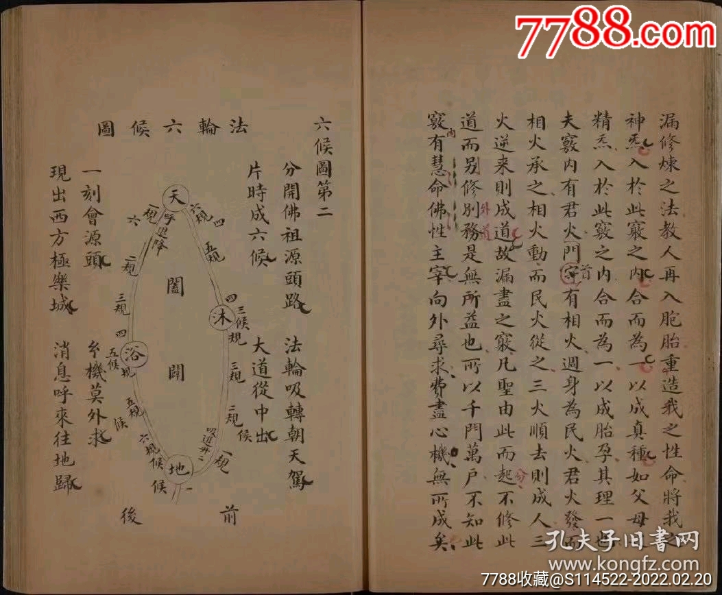 最上一乘慧命经仙佛真诀尽泄慧命经两本一套清代乾隆甲寅年抄本柳华阳