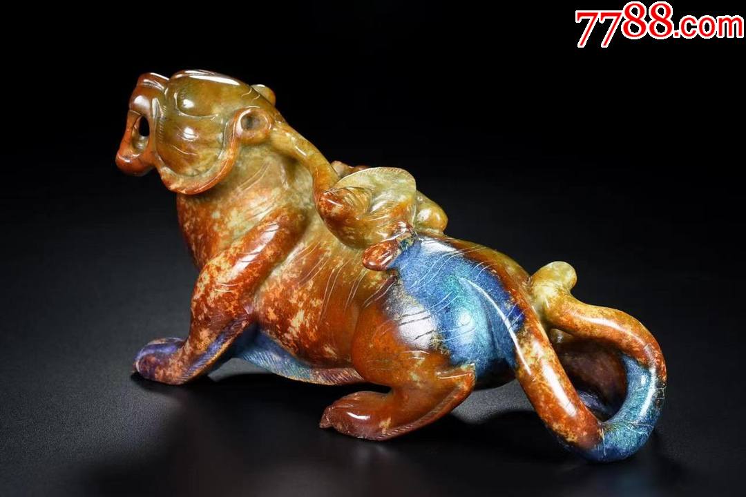 旧藏和田玉玉虎