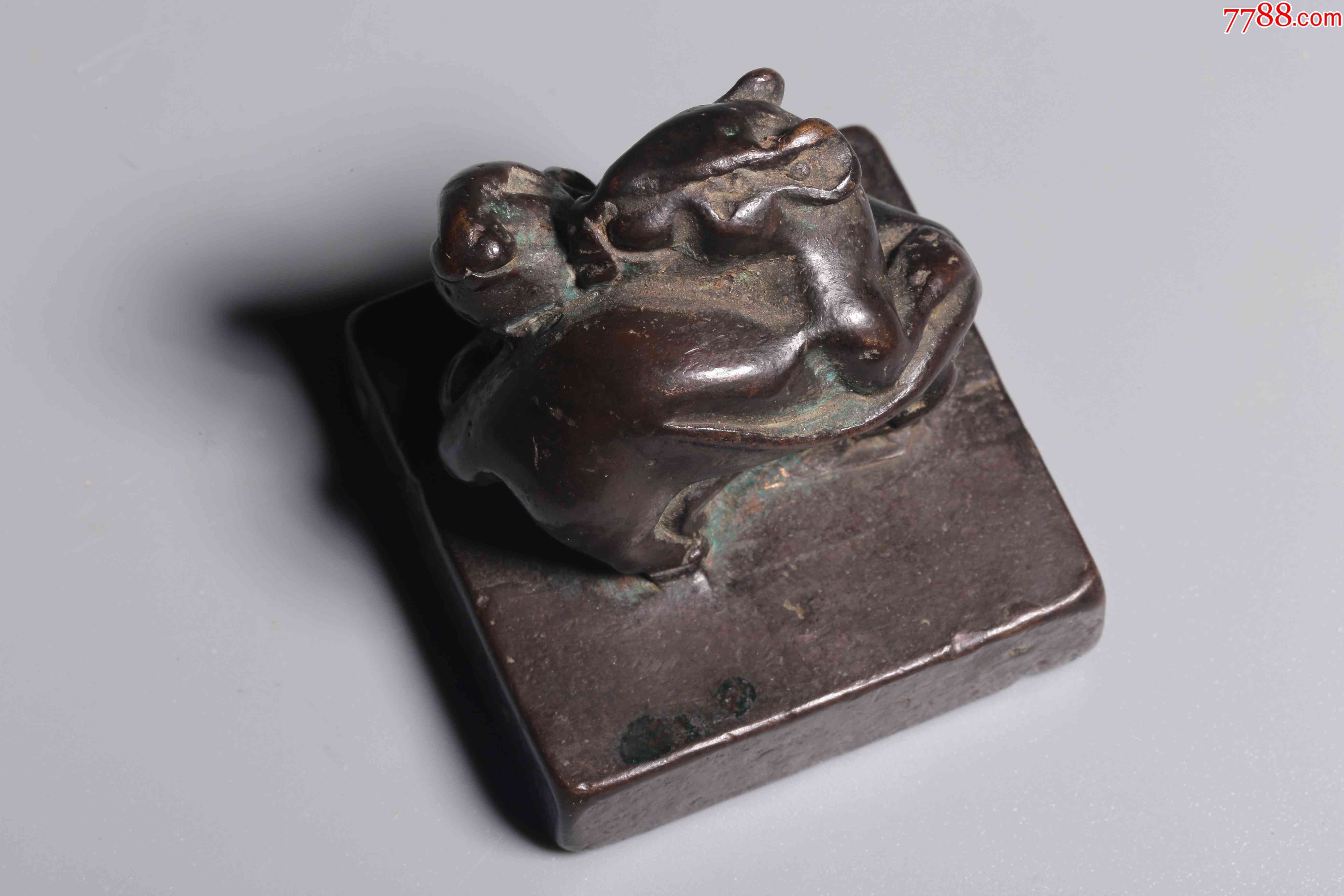 清代道光用铜双欢印章