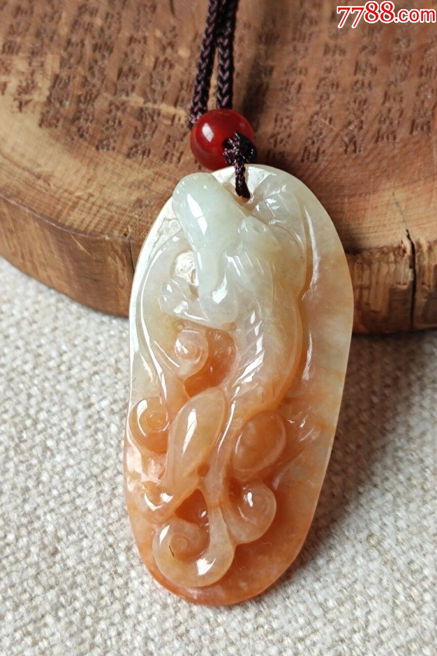 翡翠草龙一夜成龙黄翡冰润起胶感