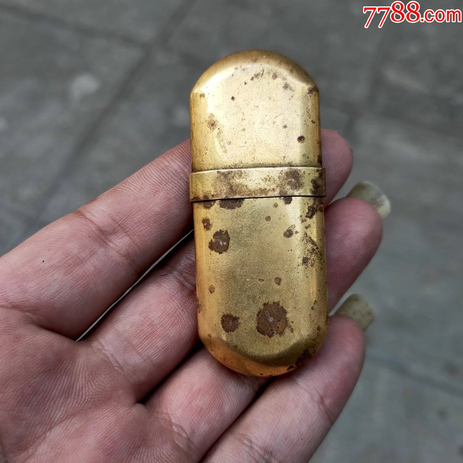 老铜打火机完整全品黄亮加油就可使用