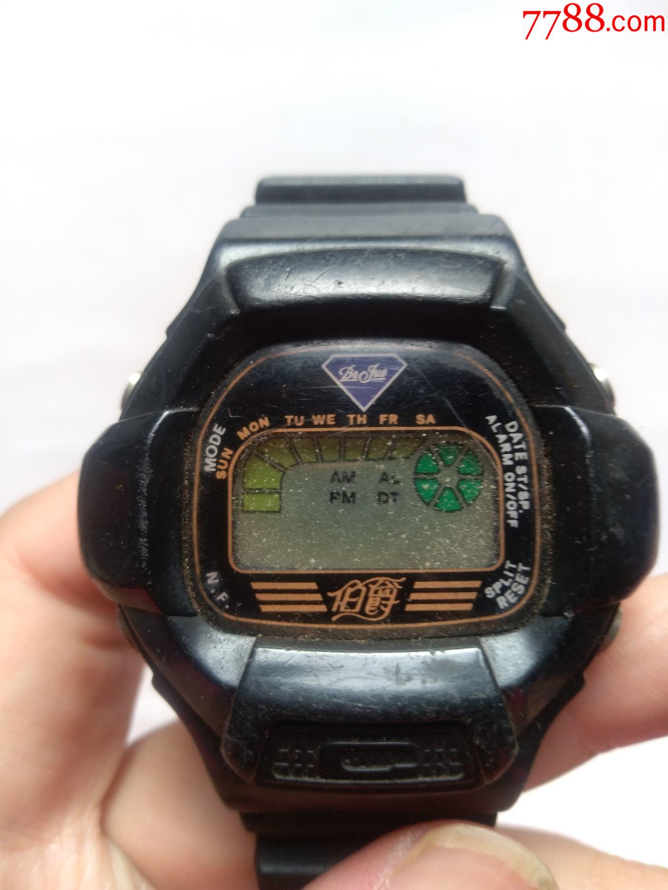 八十年代老款手表伯爵塑料电子表非常稀少点图可放大