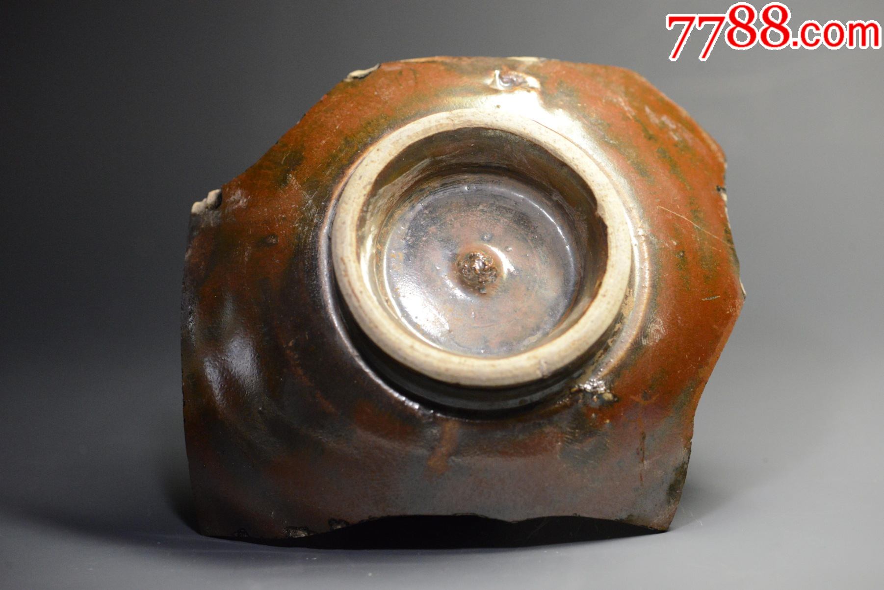 宋代紫金釉酱釉碗博物馆科研教学专用考古发掘145125厘米