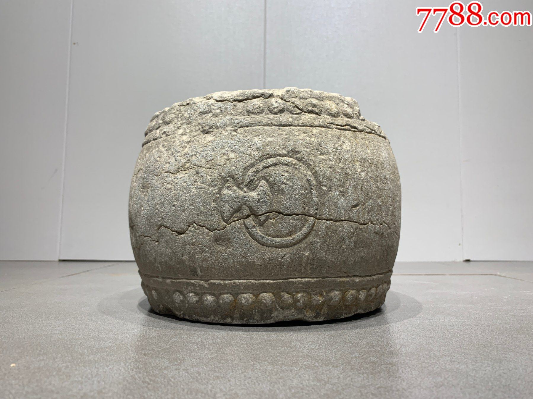 明代苏工三面工石鼓墩石座子_石鼓/石墩_第1张_7788砚台收藏