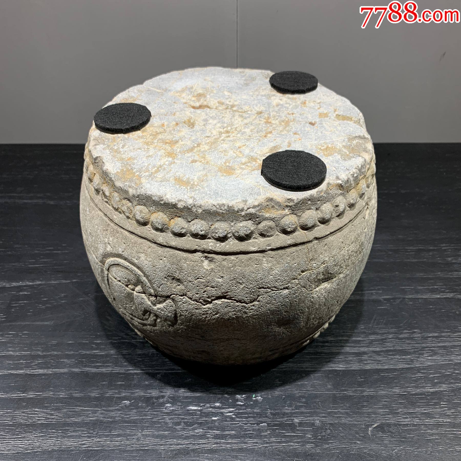 明代苏工三面工石鼓墩石座子_石鼓/石墩_第9张_7788砚台收藏