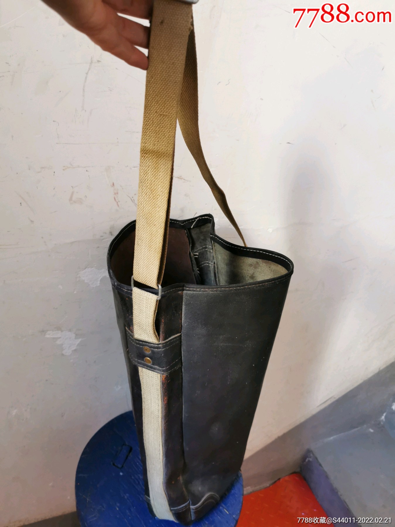 八十年代老工匠真皮工具兜子背包