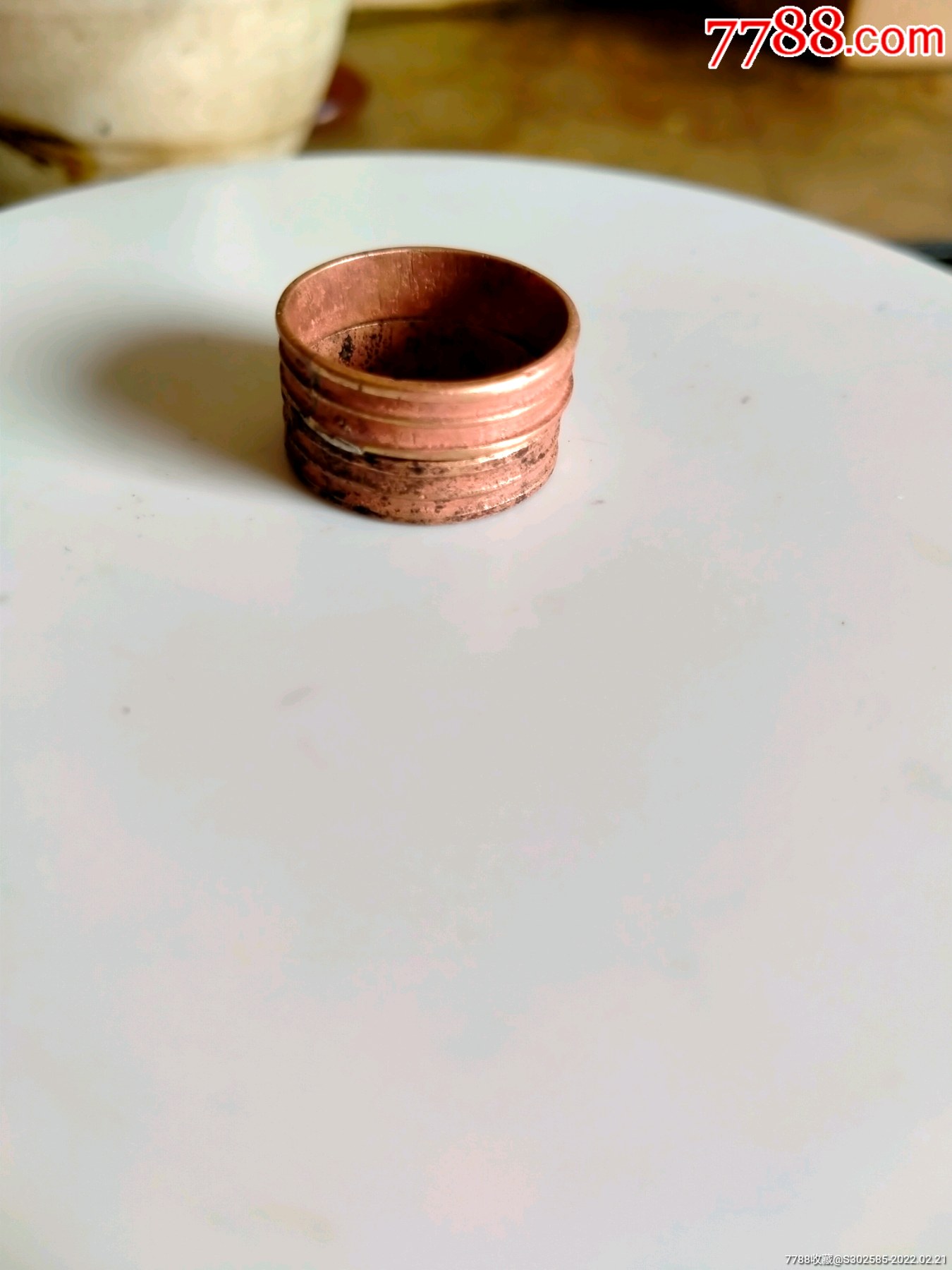 老铜对戒指古代情侣戒指老戒指老首饰古代戒指明代戒指