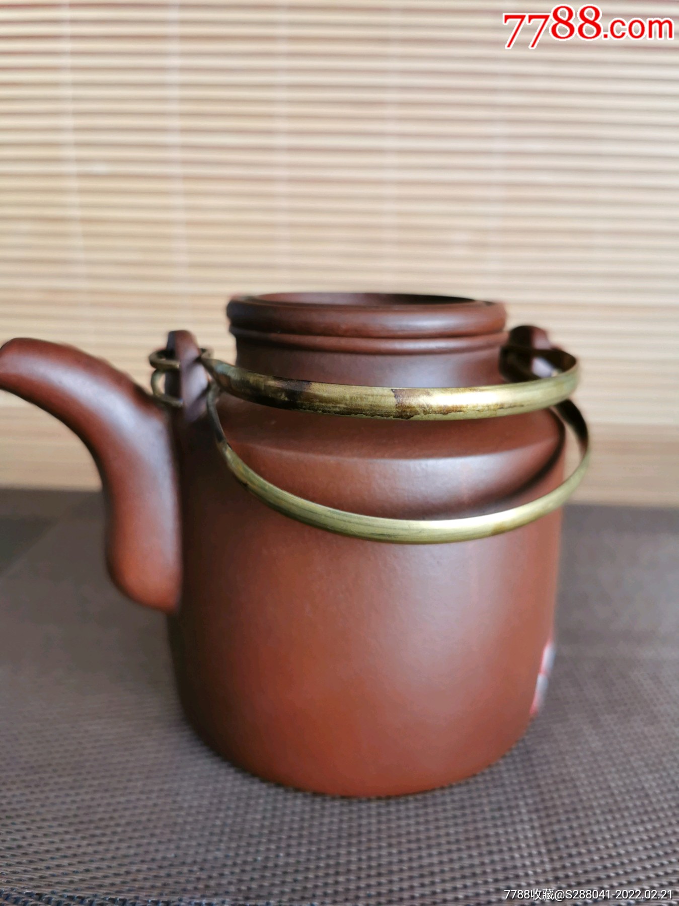 收藏品宜兴老直桶提梁壶_紫砂壶_图片欣赏_收藏价格_7788烟标收藏