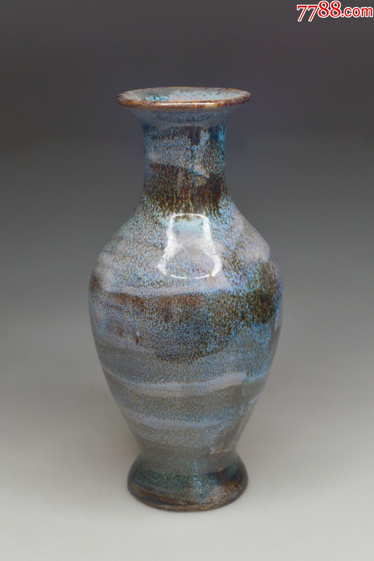7080年代七八十年代出口创汇厂货石湾窑变花瓶民俗老物件怀旧收藏