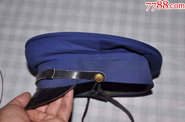 佩戴过的72井察3号大檐帽一顶送帽罩无帽徽