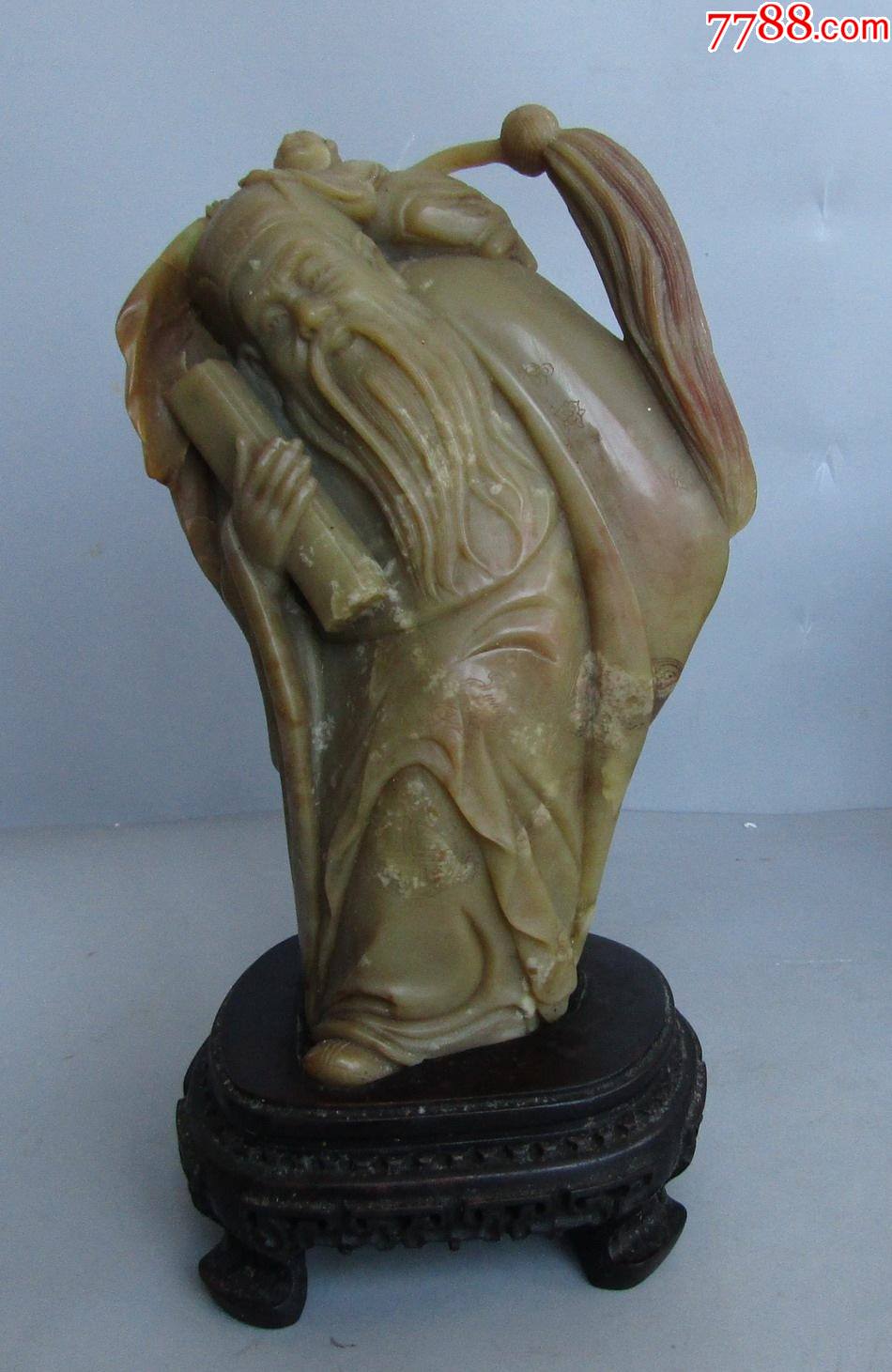 八九十年代寿山石翁童摆件