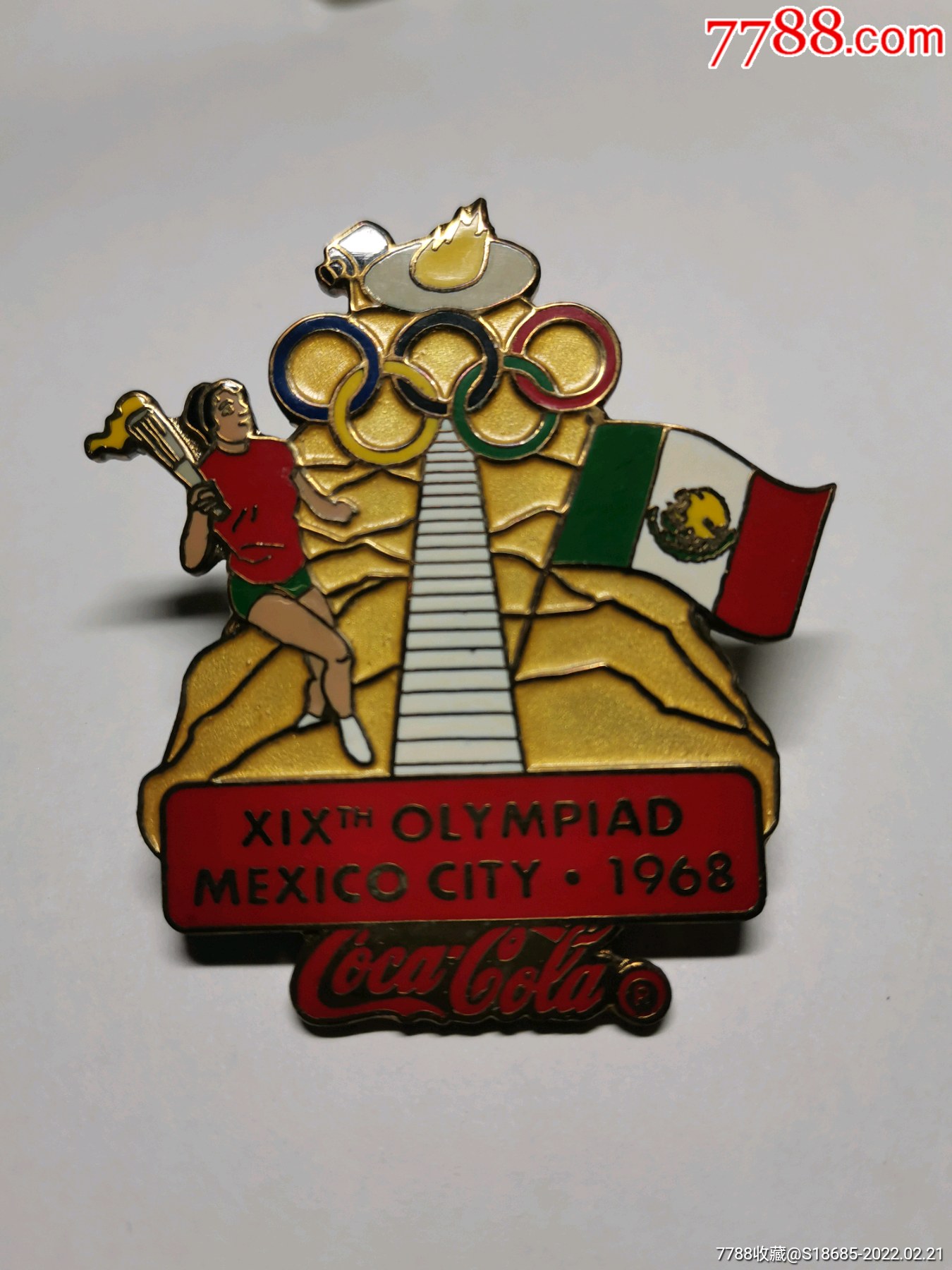 1968年墨西哥城奥运会可口可乐纪念章章