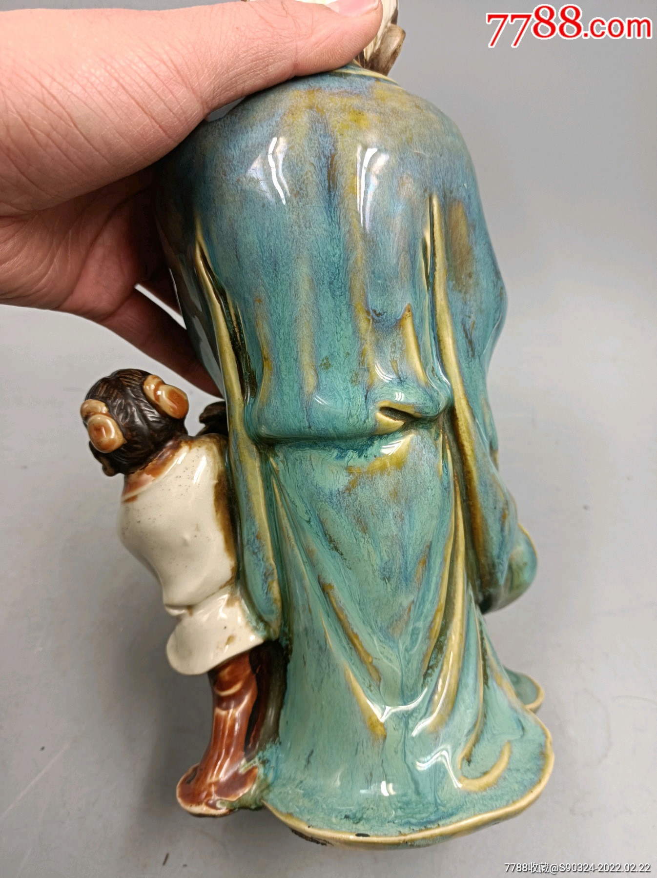 567石湾窑寿星人物塑像_花釉/窑变瓷_第6张_7788铜器收藏