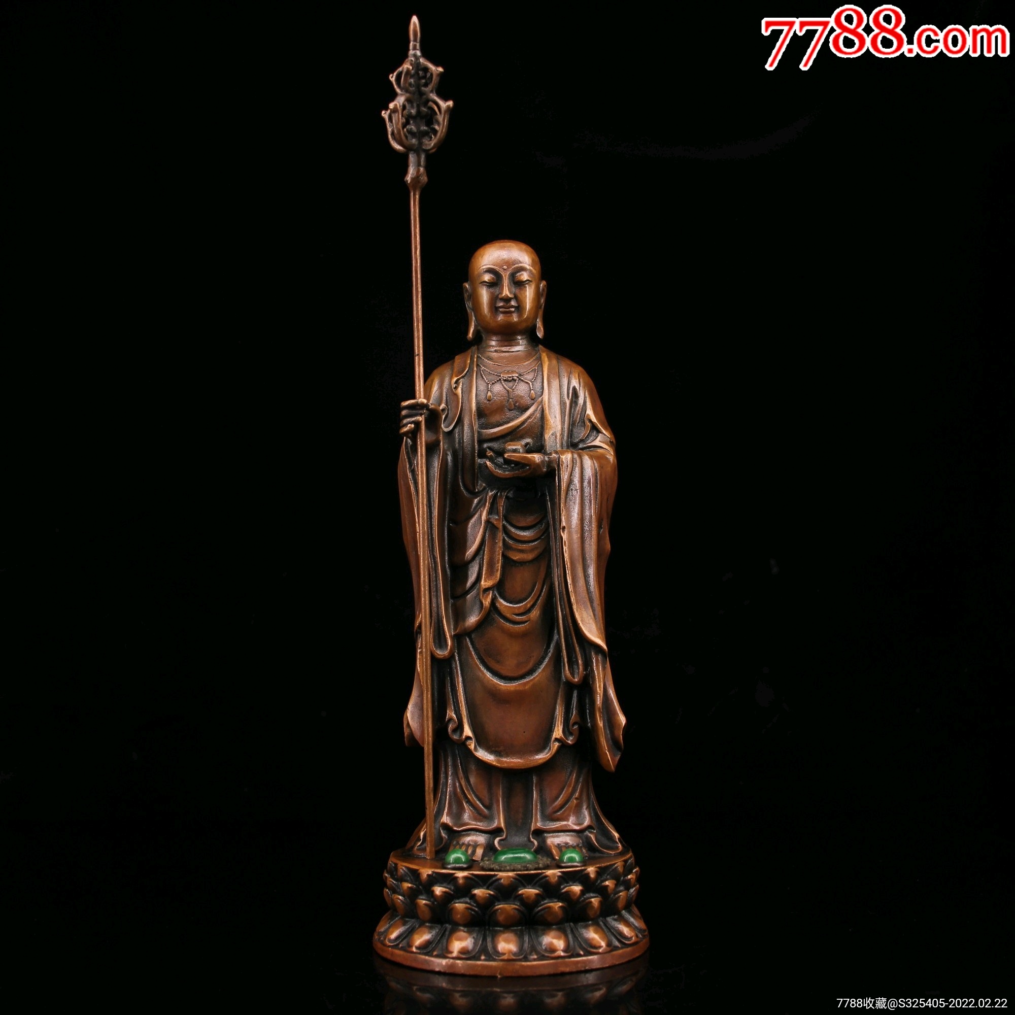 地藏王菩萨一尊重1184克高24-价格:380元-se85496918-铜像/铜佛像