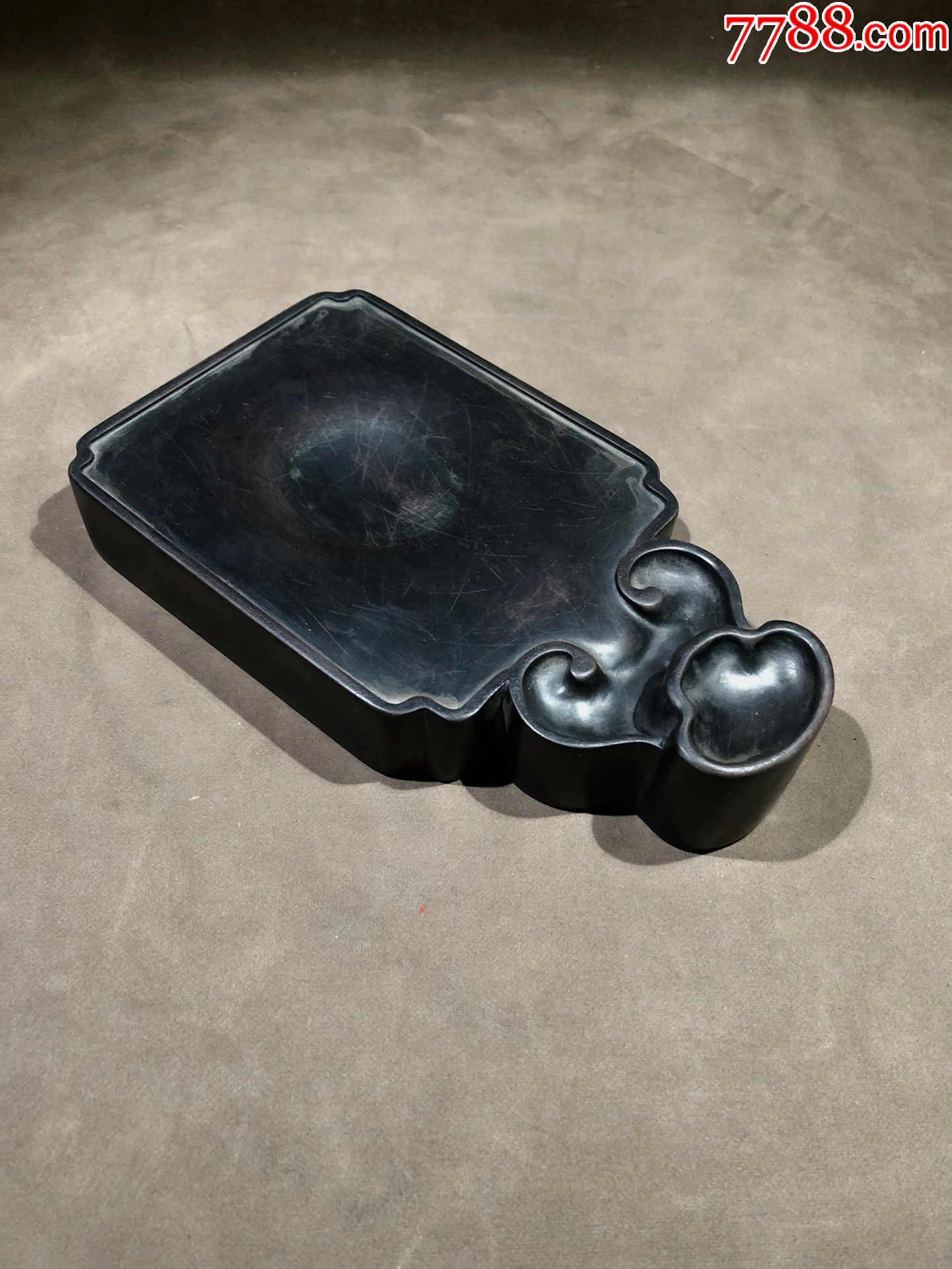 清"潘世恩"紫袍玉带砚_端砚_第1张_7788砚台收藏