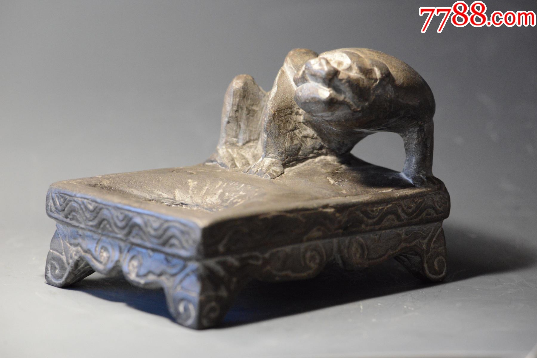 老砚台鱼籽石砚台狮子砚端砚歙砚