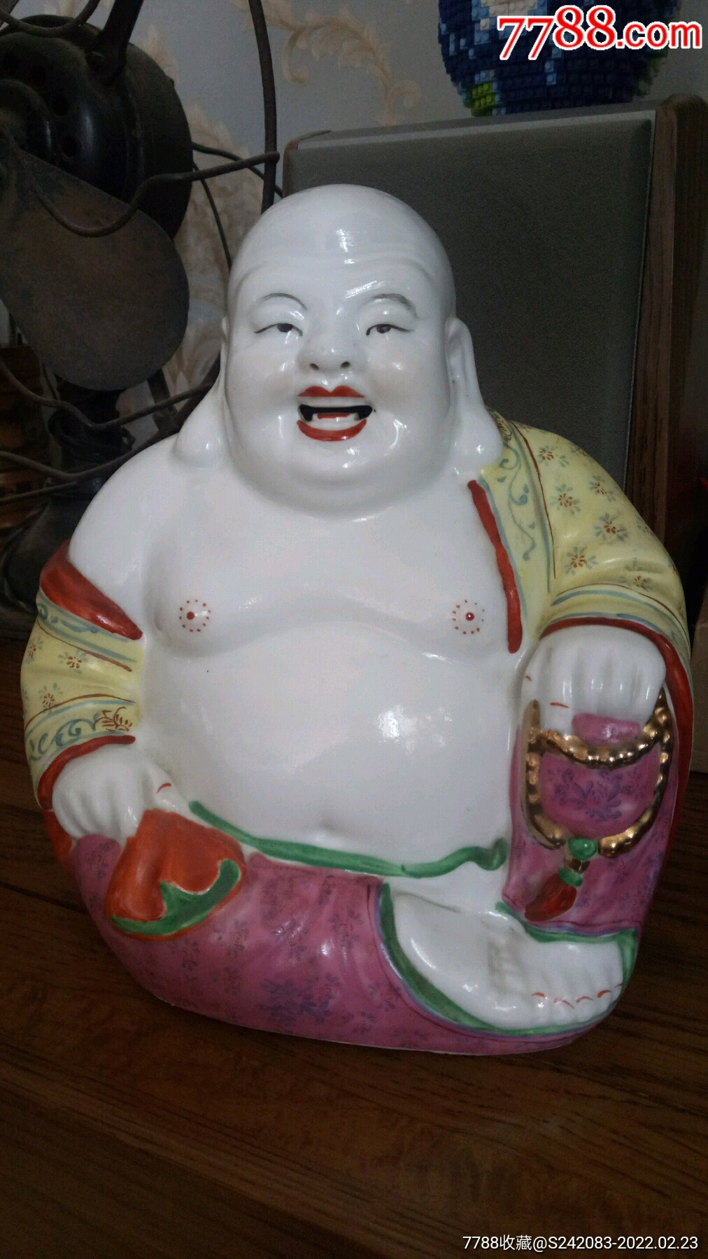 八十年代景德镇弥勒佛-彩绘瓷/彩瓷-7788天珠