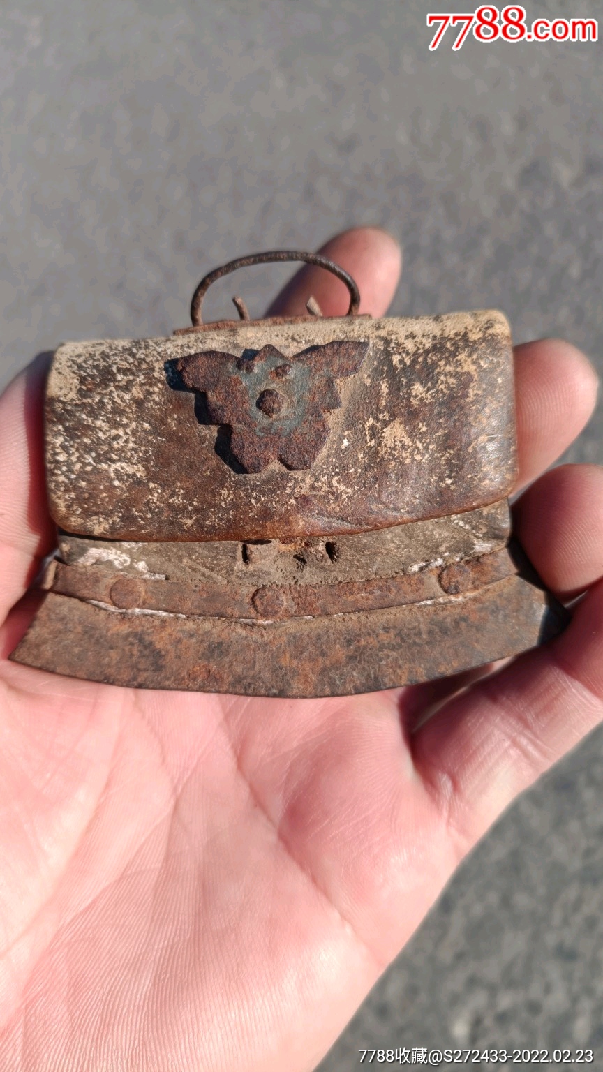 乡下收的清代牛皮火镰一个完整包老正常使用