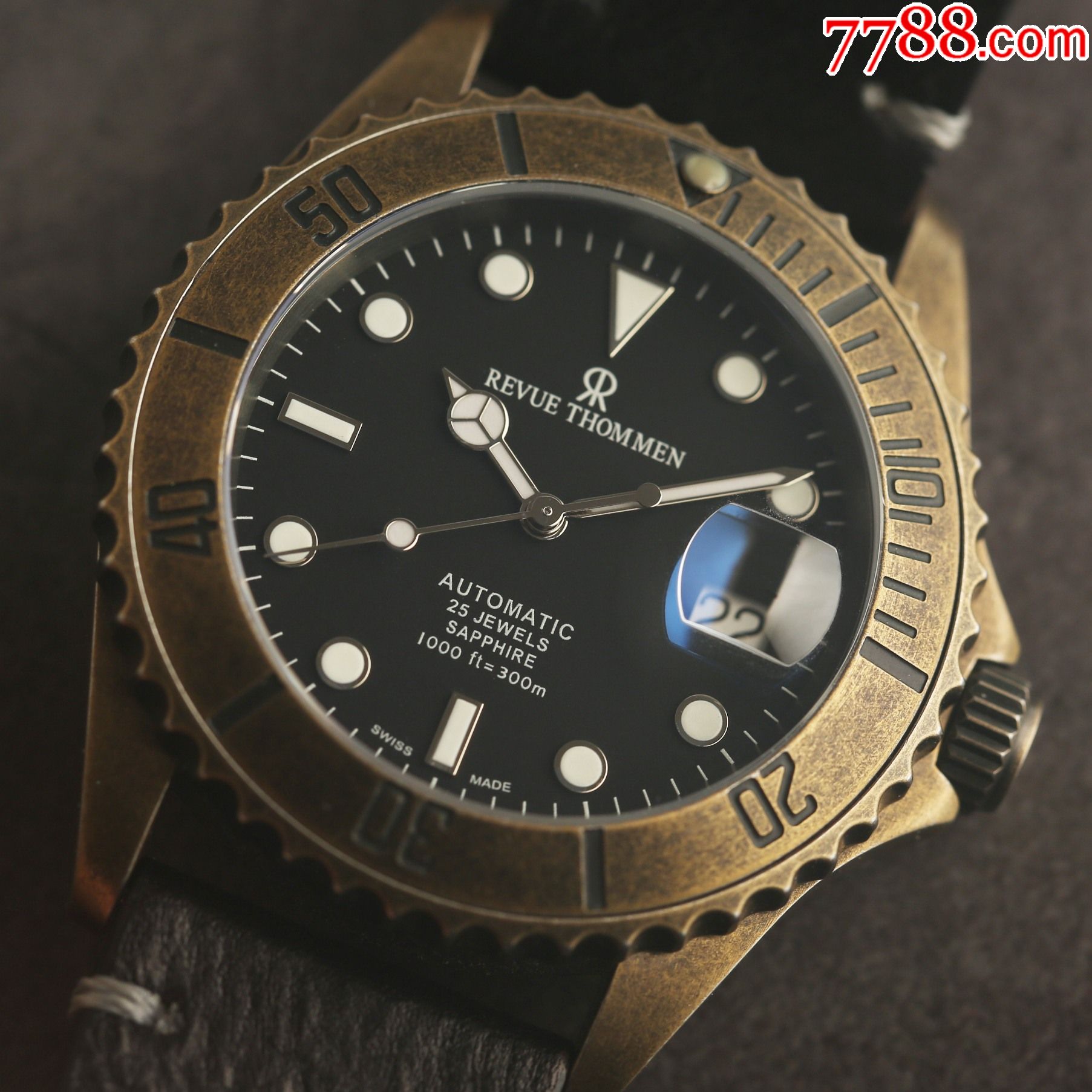 限量版瑞士梭曼手表高级青铜材质经典潜水运动款无惧氧化国内唯一