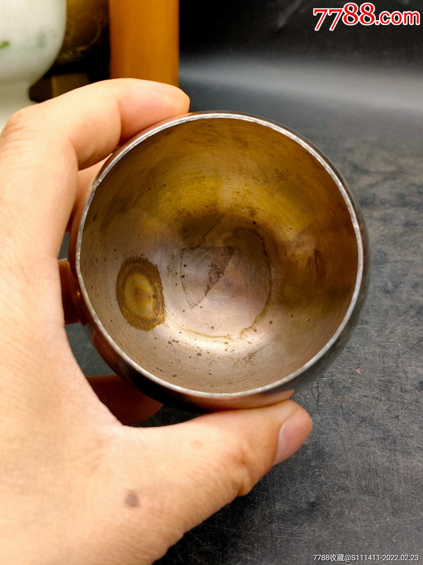 国外带回来的欧美二十世纪初期包银镀银杯子一只