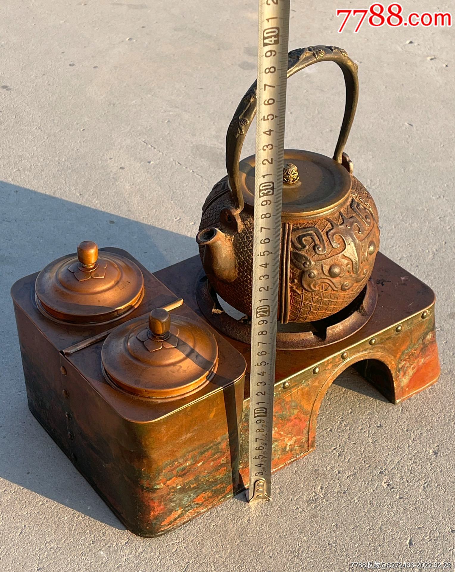 铜制茶炉一套全品包老