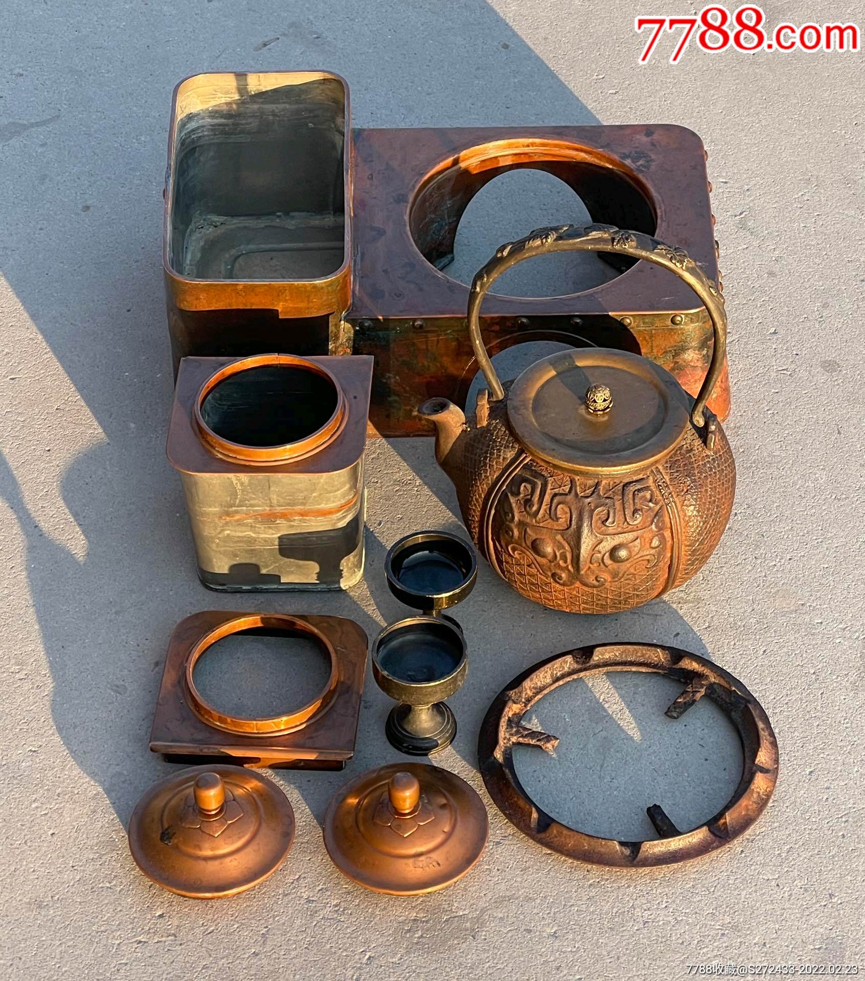 铜制茶炉一套全品包老