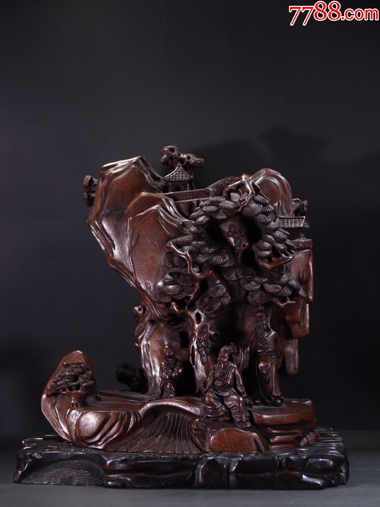 沉香人物故事山子摆件