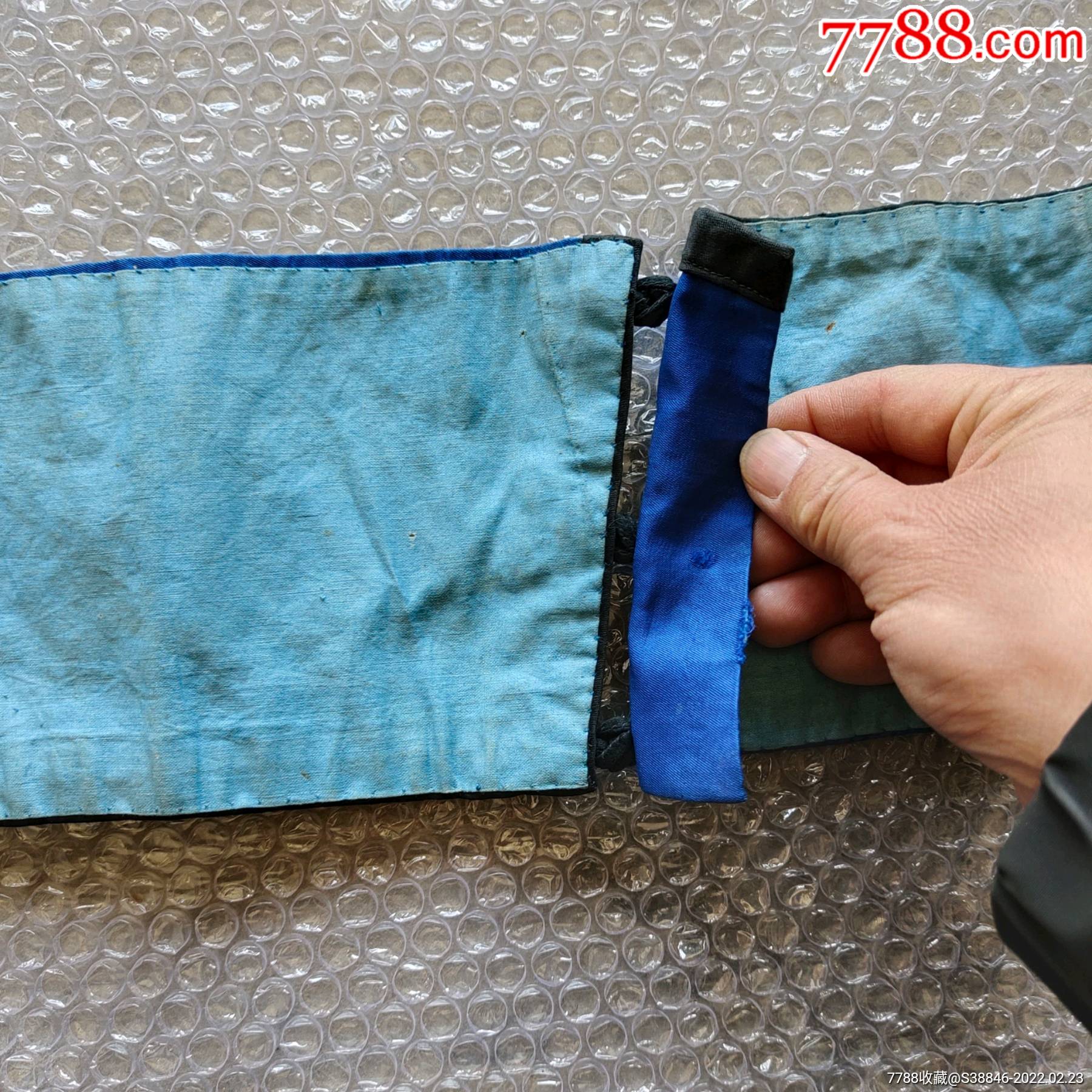 清末民初手工刺绣袖口领口绣片