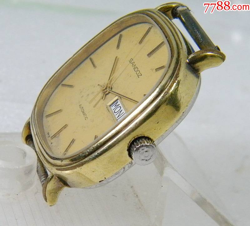 瑞士sandoz山度士全自动机械手表双日历