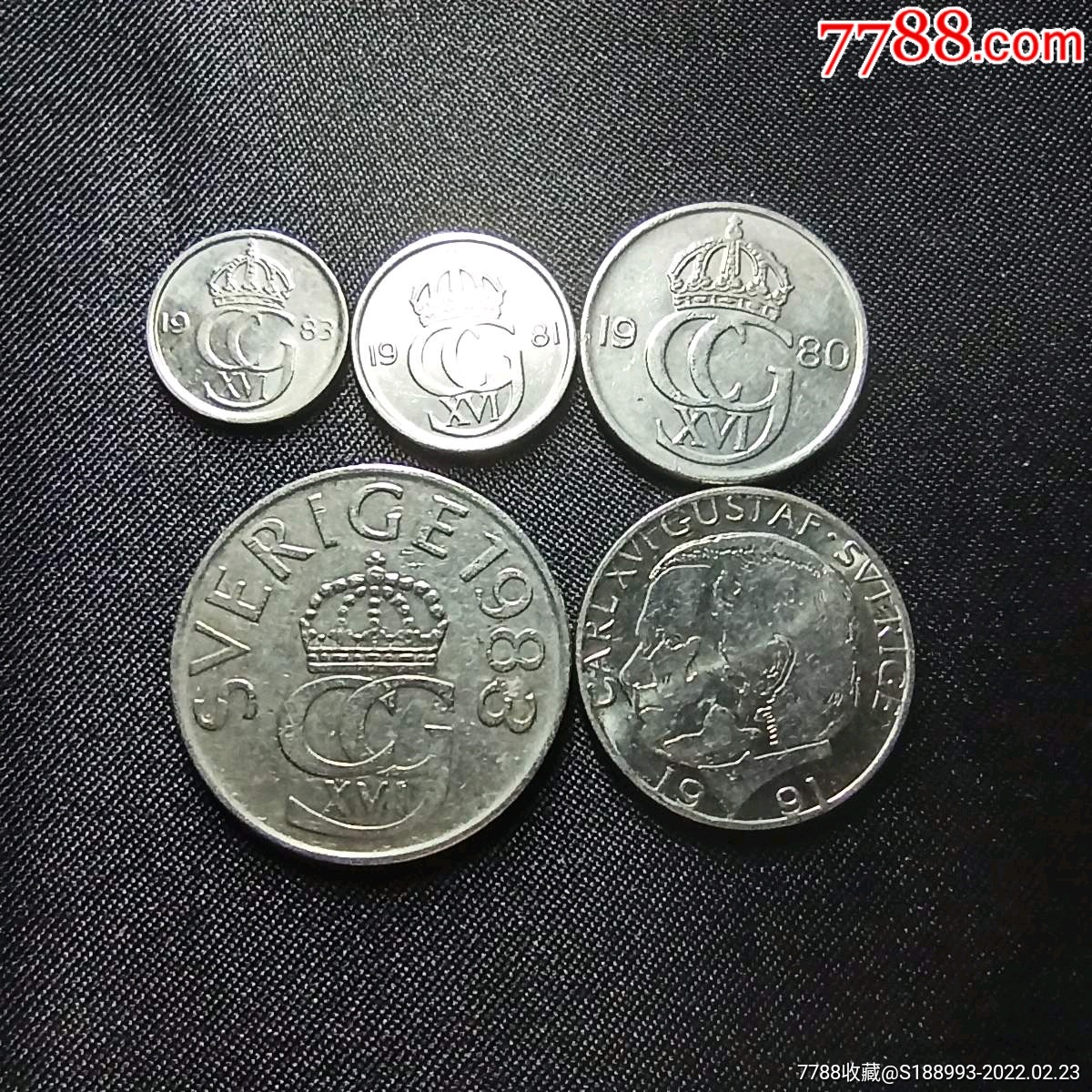 瑞典卡尔十六世硬币5枚