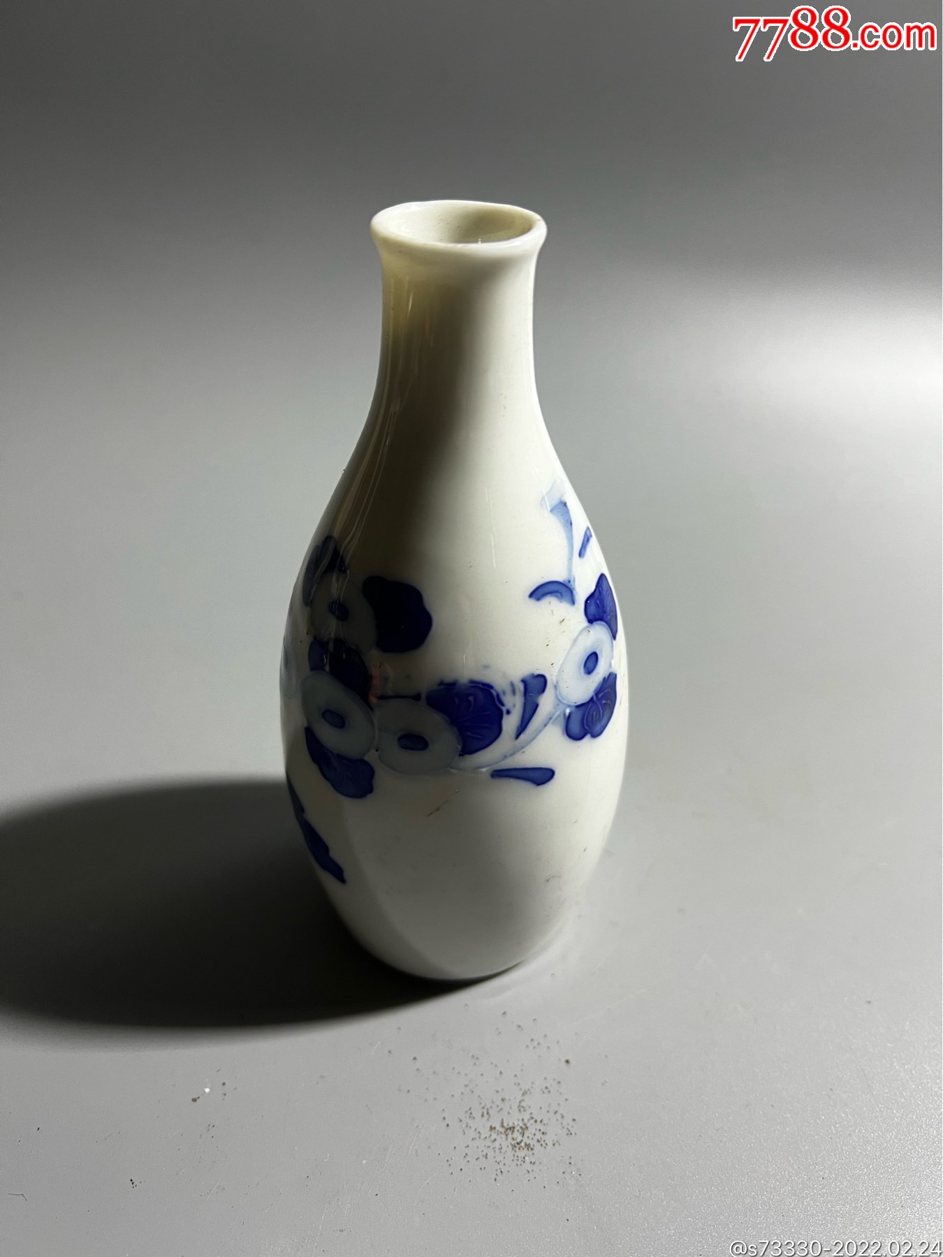 日本中井,青花花卉酒瓶一只-价格:80元-se85534022-青花瓷-零售-7788