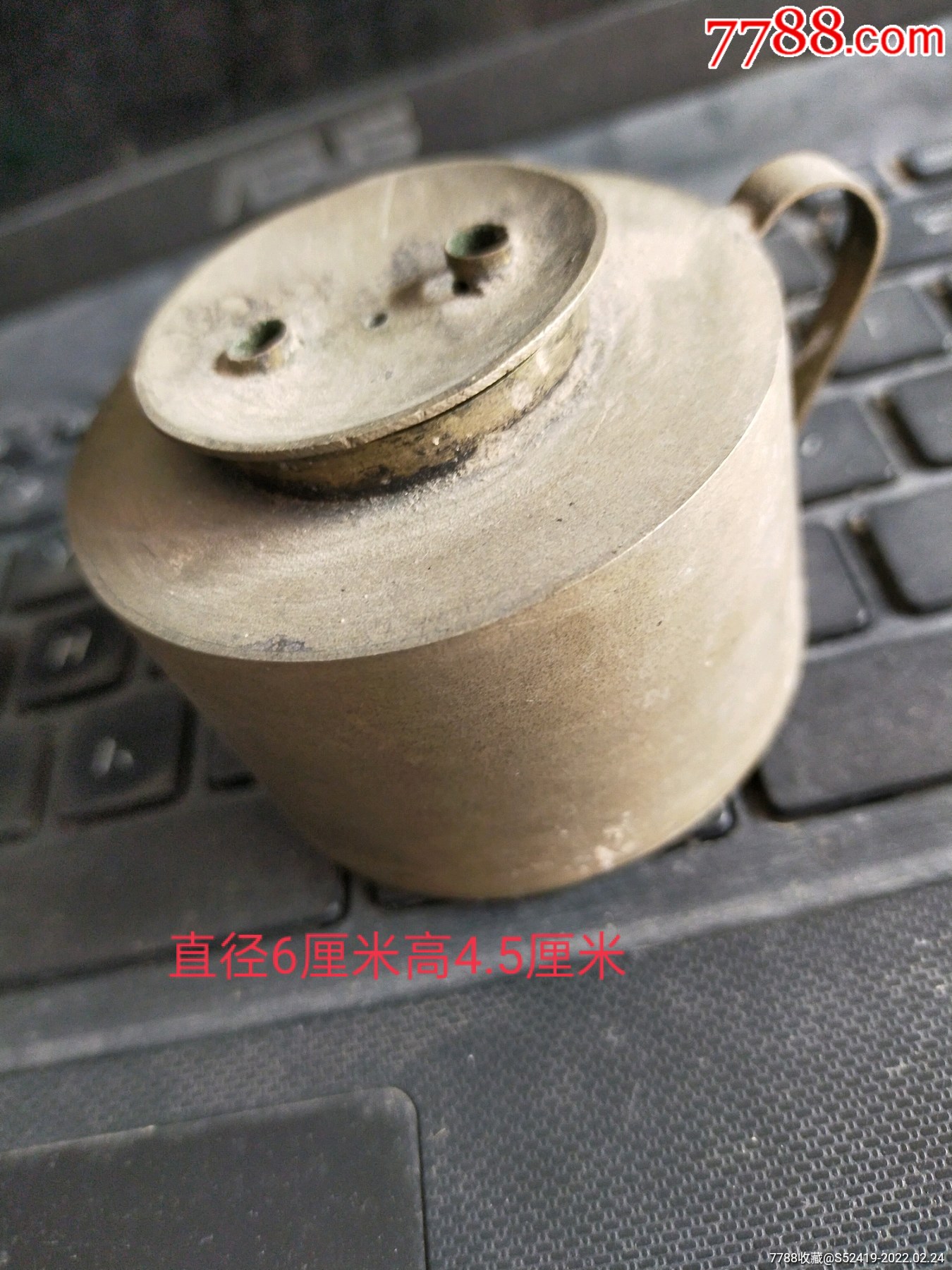 特别少见的清朝民国时期白铜双头铜灯大烟灯