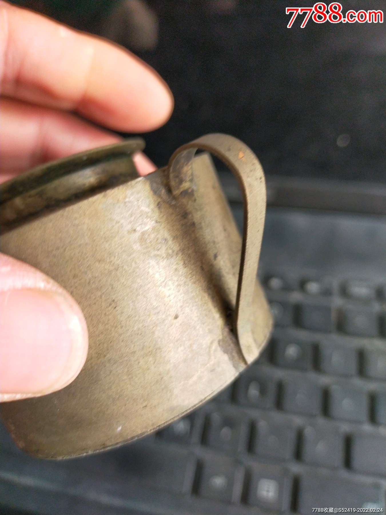 特别少见的清朝民国时期白铜双头铜灯大烟灯