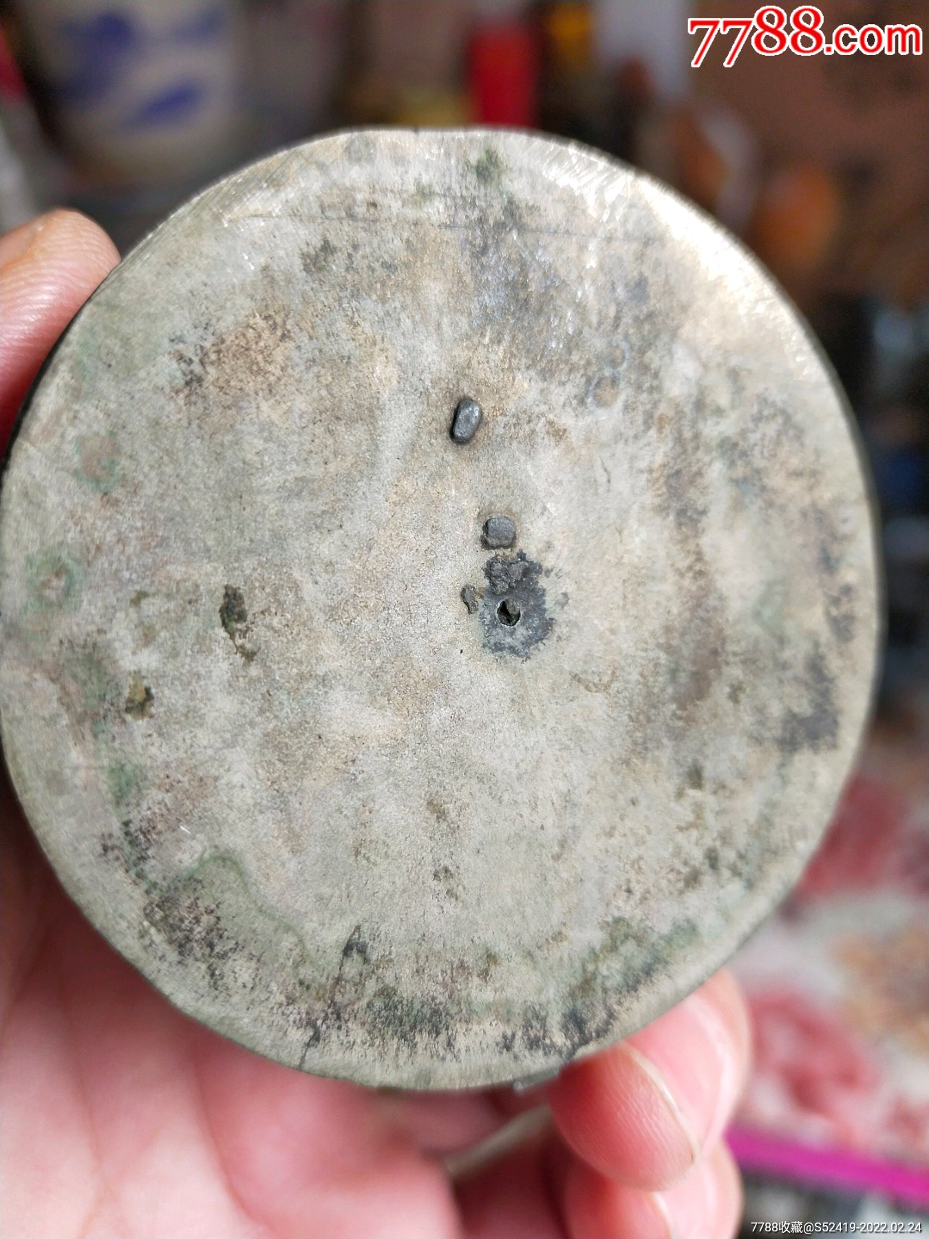 特别少见的清朝民国时期白铜双头铜灯大烟灯