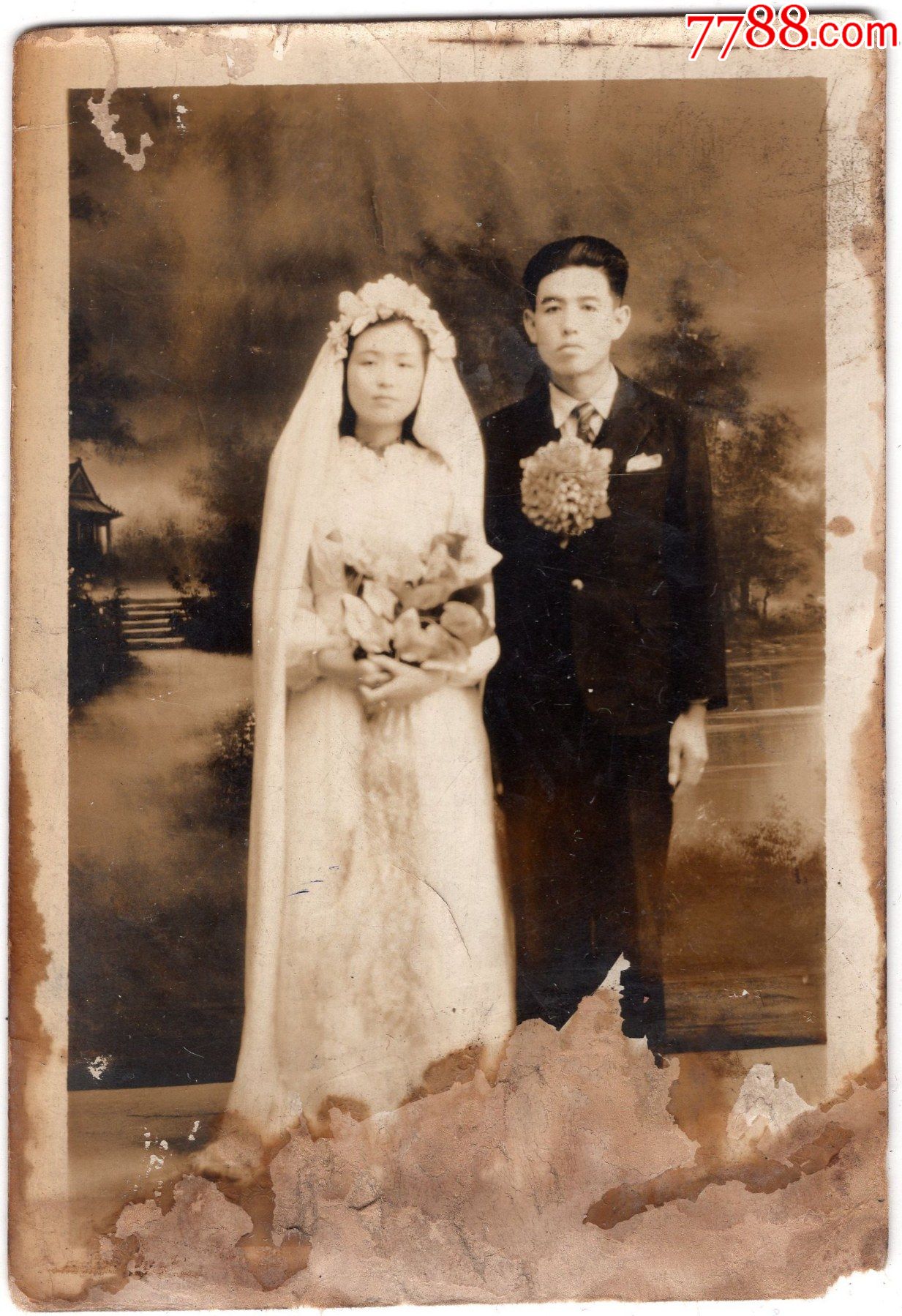 民国西式结婚照10572厘米