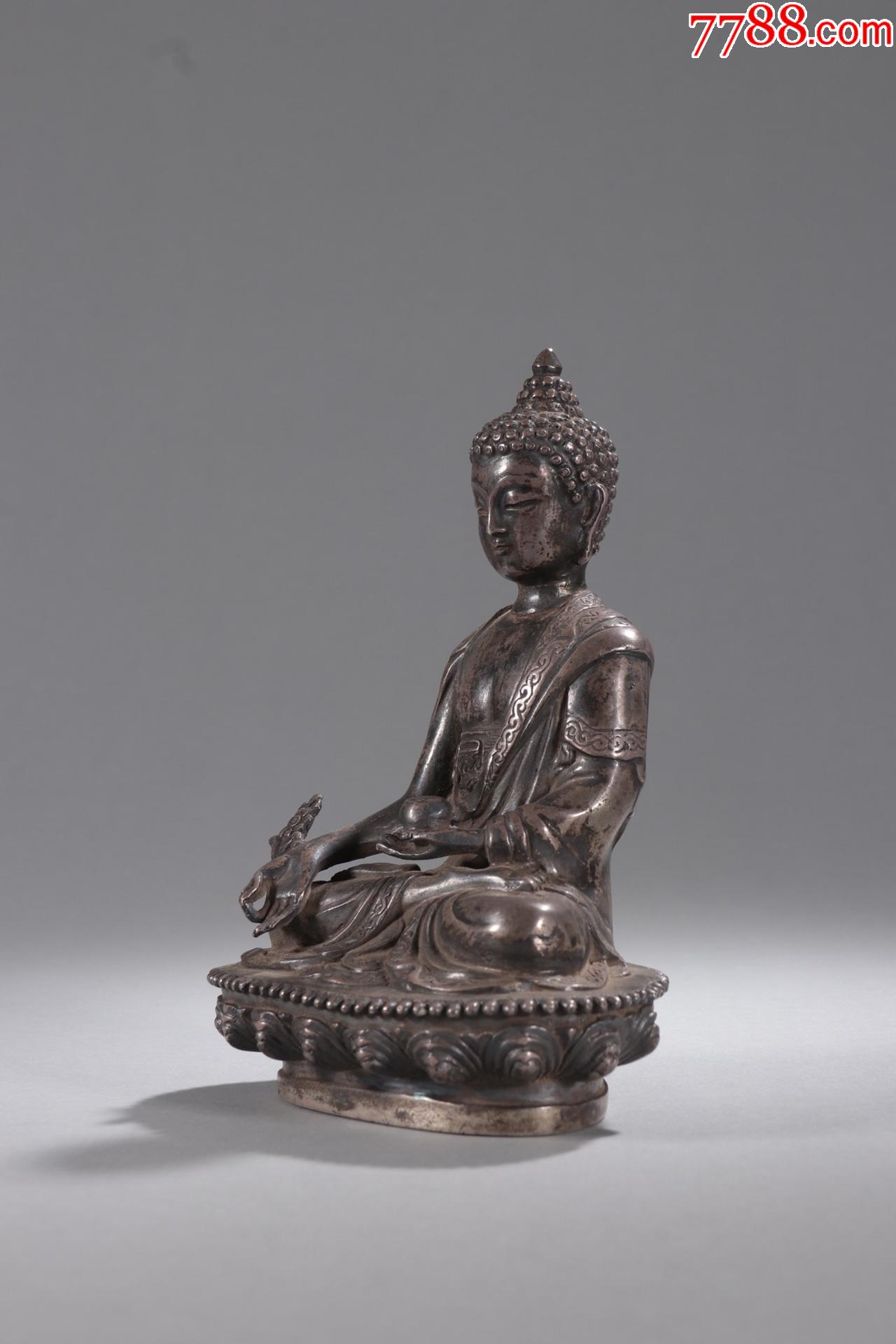 清-老纯银"药师佛"造像_佛像/造像_第7张_7788小人书