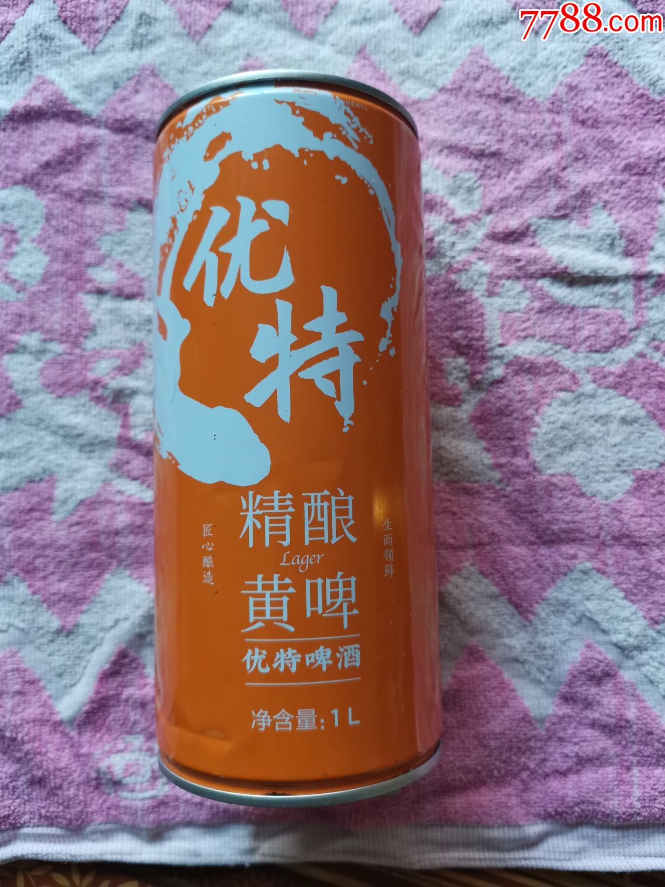 优特精酿黄啤啤酒铁罐13度1l