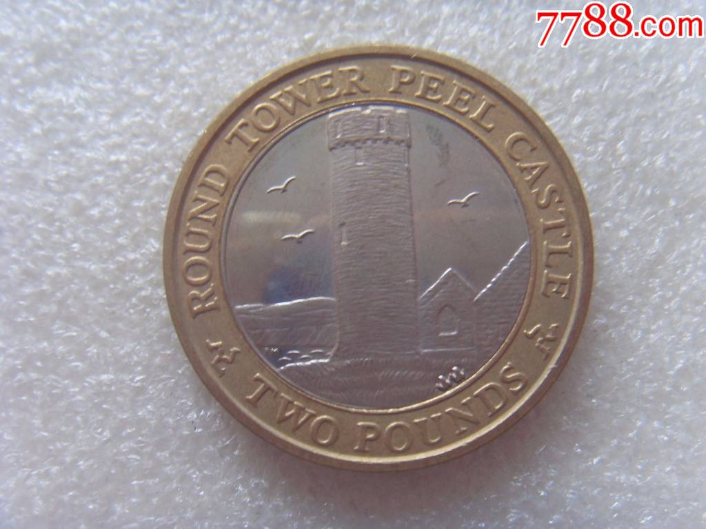 unc马恩岛2004年2镑双色币