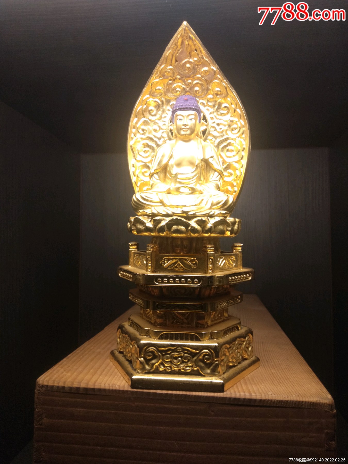 民国大漆金水如来佛祖-木佛像/人像-7788商城__七七八八商品交易平台