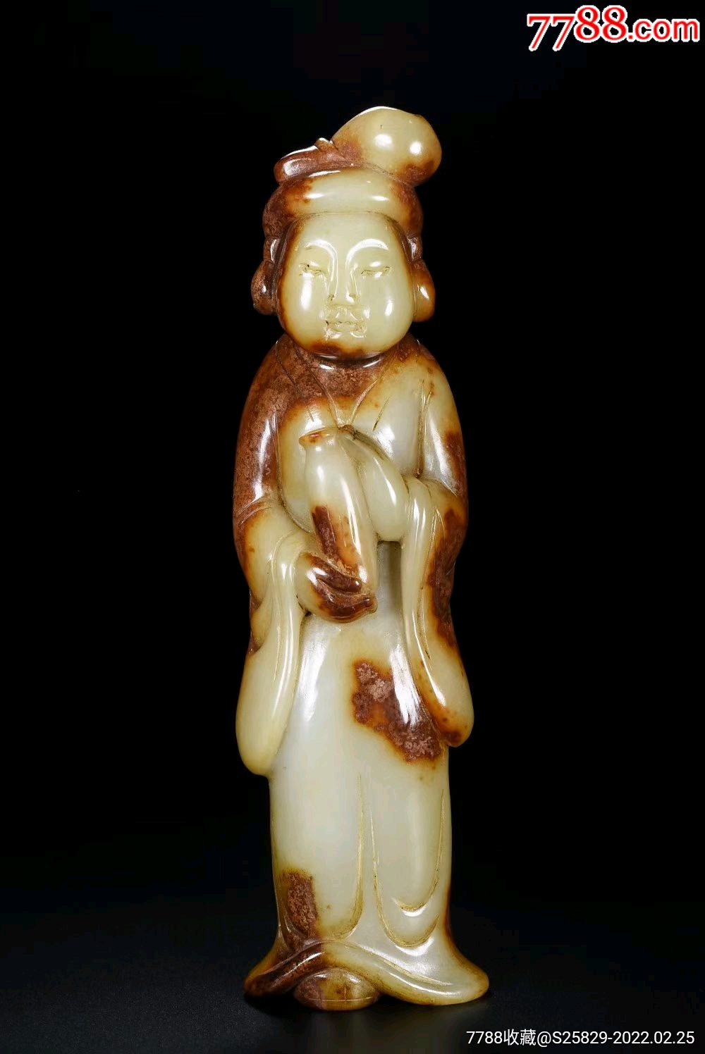 旧藏和田玉侍女俑7425