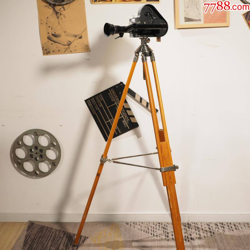 西洋古董1950s法国百代pathe公鸡标老机械16mm毫米电影胶片摄影机